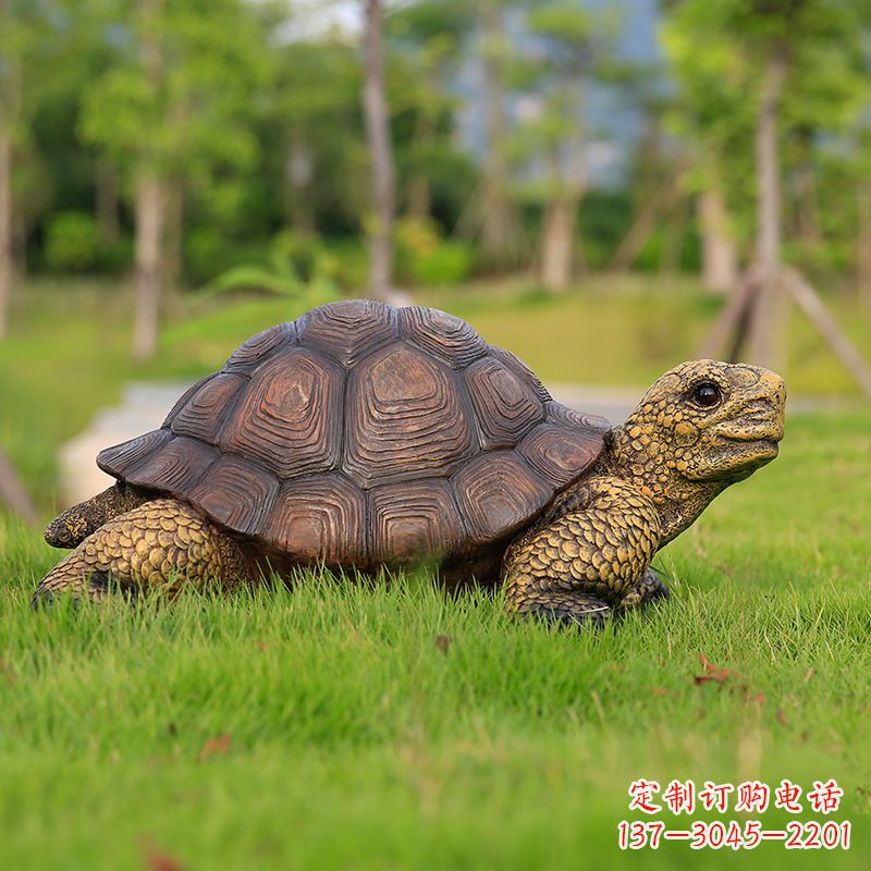 内江玻璃钢乌龟雕塑草坪摆件