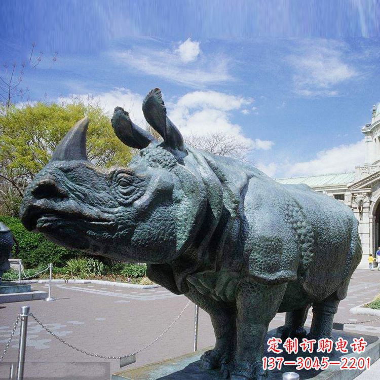内江高端犀牛铜雕艺术品