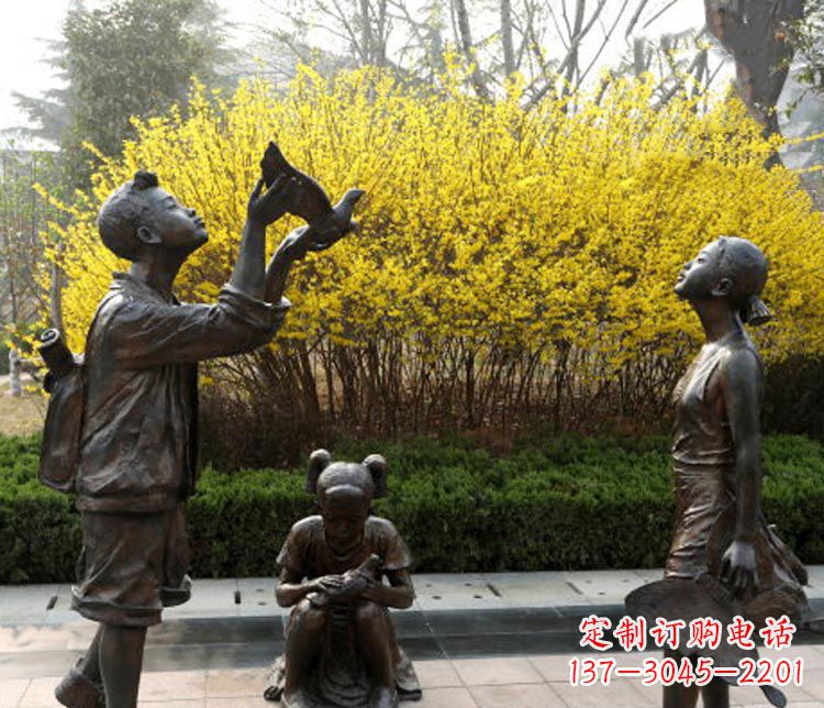 内江精致可爱的儿童铜雕