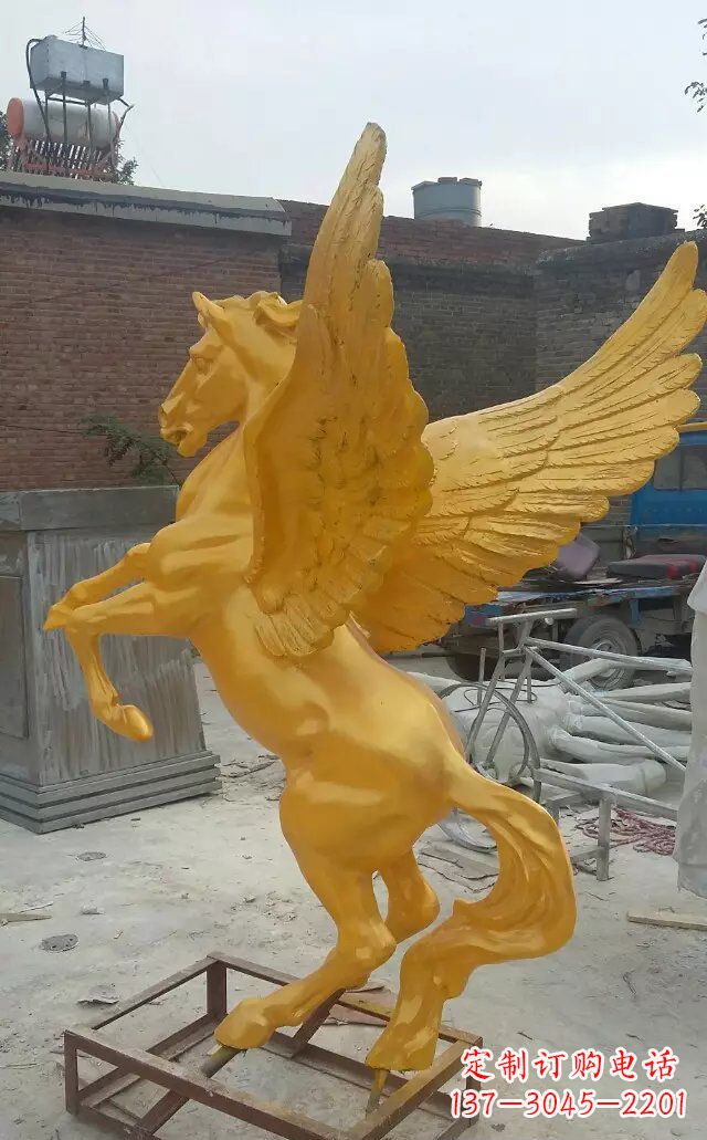 内江飞马玻璃钢仿铜动物雕塑