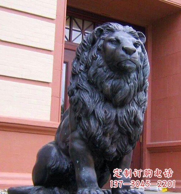 内江非洲狮子铜雕塑