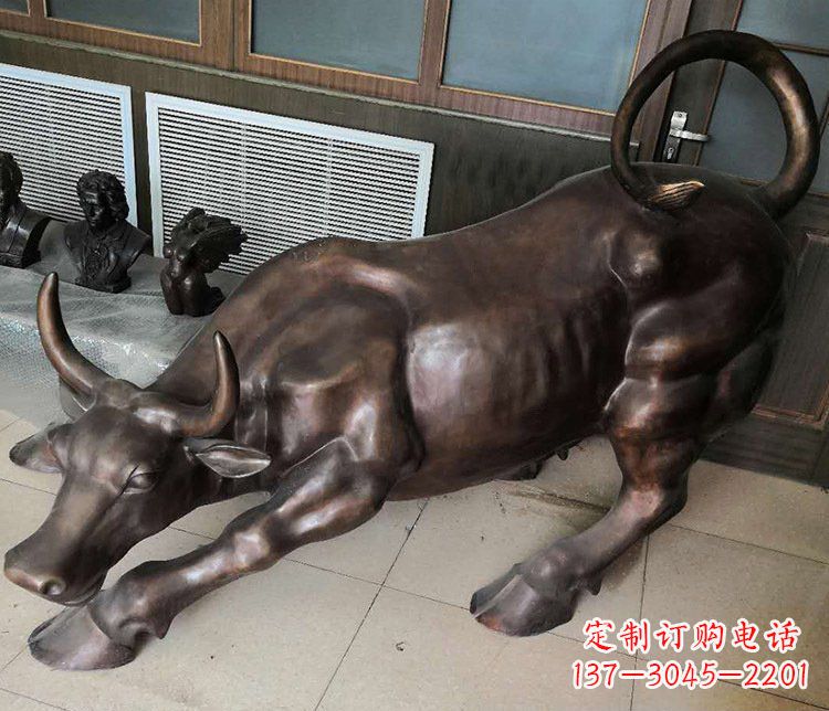 内江传统工艺精美牛铜雕塑