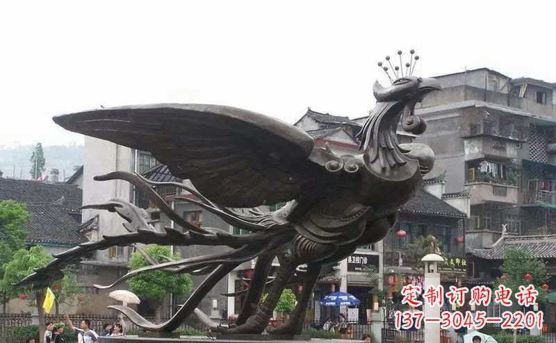 内江凤凰公园景观铜雕