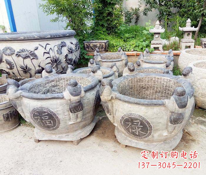内江福禄招财石雕水缸