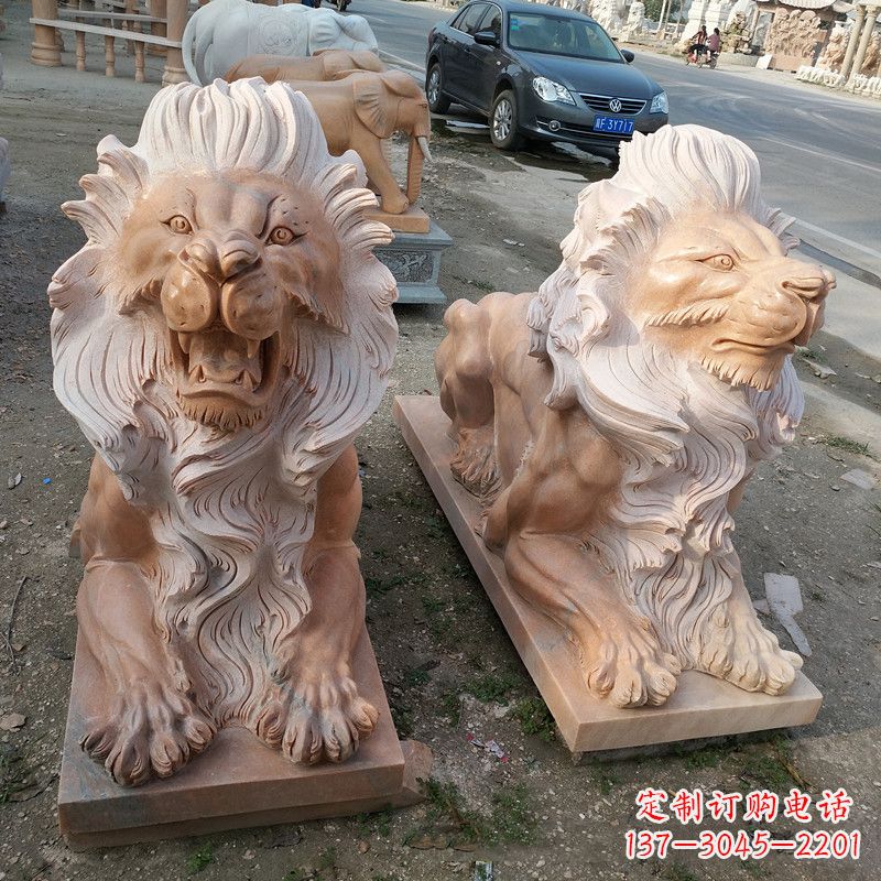 内江港币狮子爬狮雕塑
