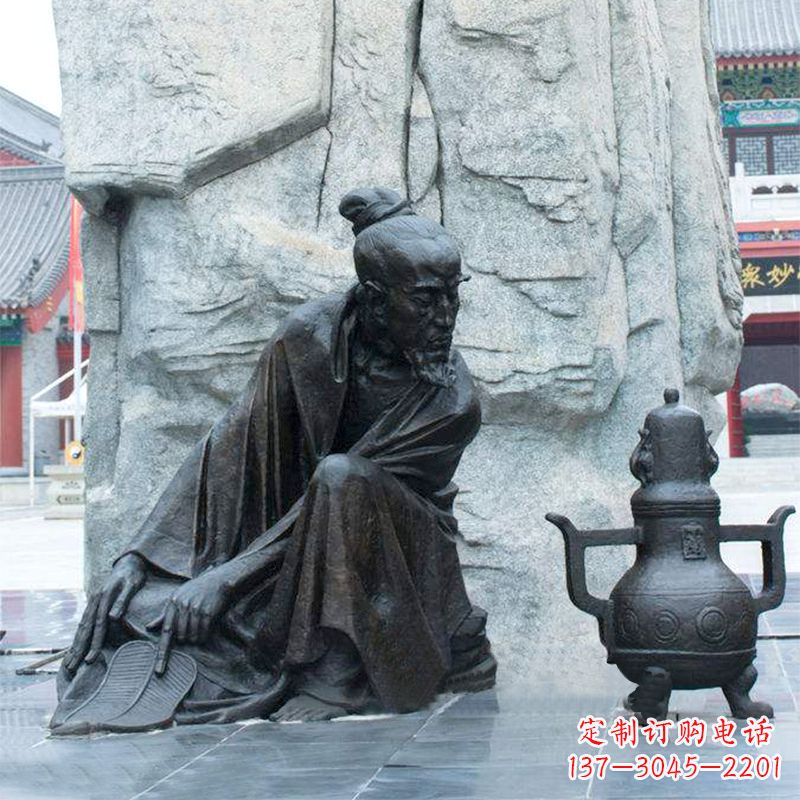 内江中国医史传承葛洪炼丹情景雕塑