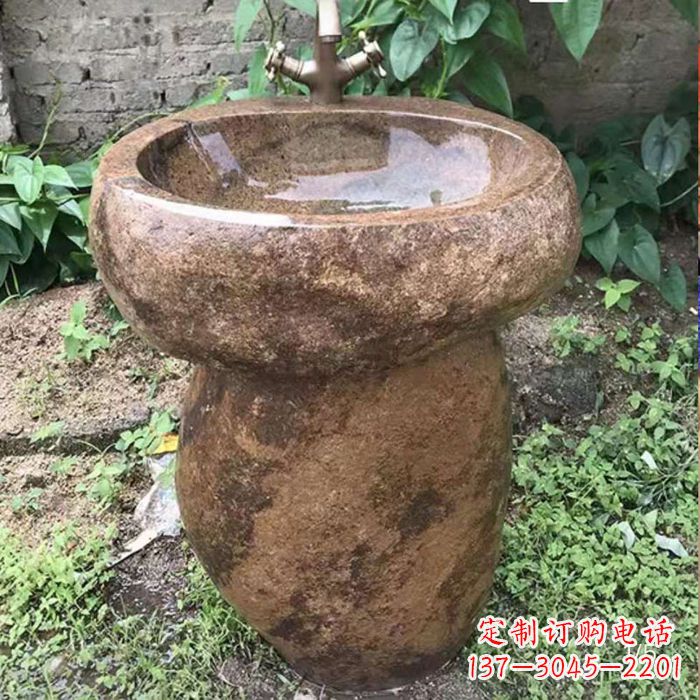 内江精美手雕石花盆,传承古典品位