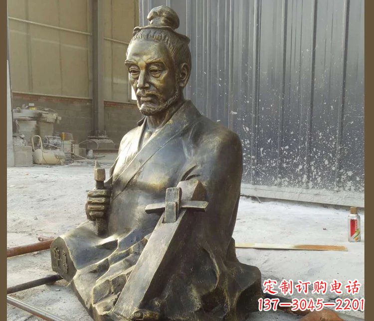 内江青铜鲁班雕塑,赞颂传统工匠精湛技艺
