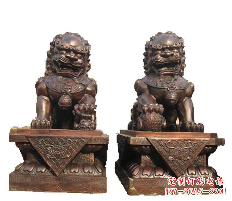 内江公司汇丰狮子铜雕塑摆件 (2)
