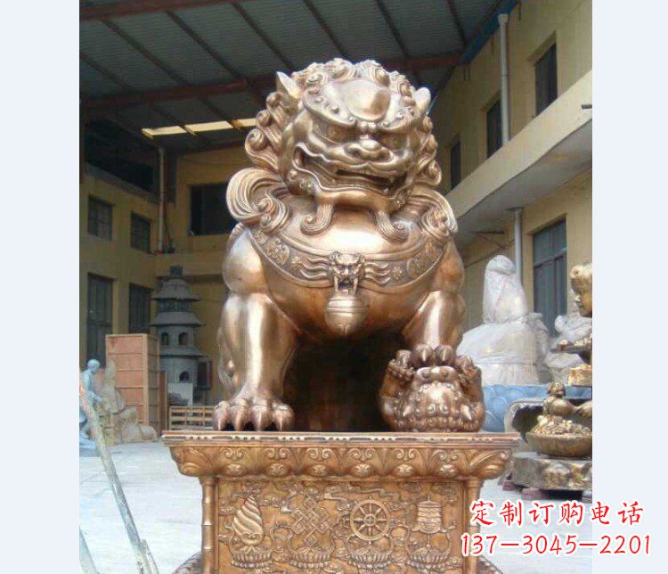 内江精致装饰型汇丰狮子铜雕塑