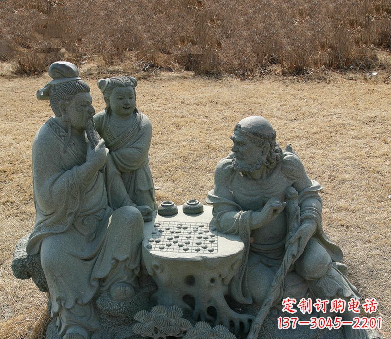 内江八仙下棋铜雕塑