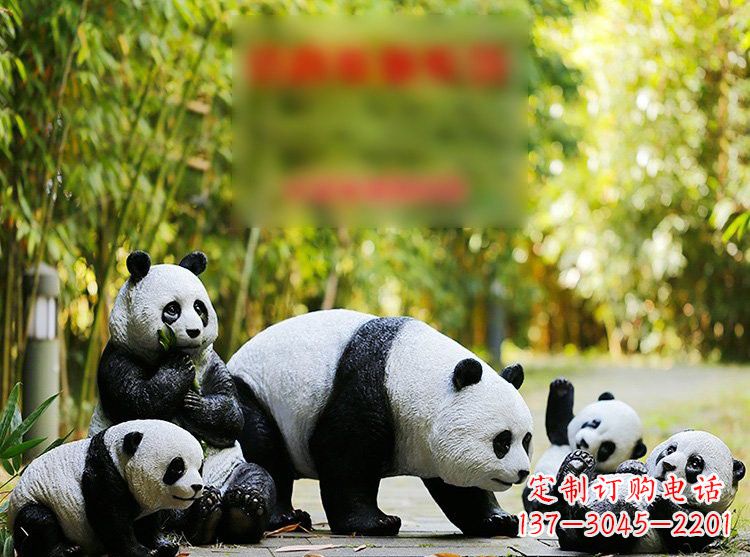 内江玻璃钢仿真熊猫雕塑