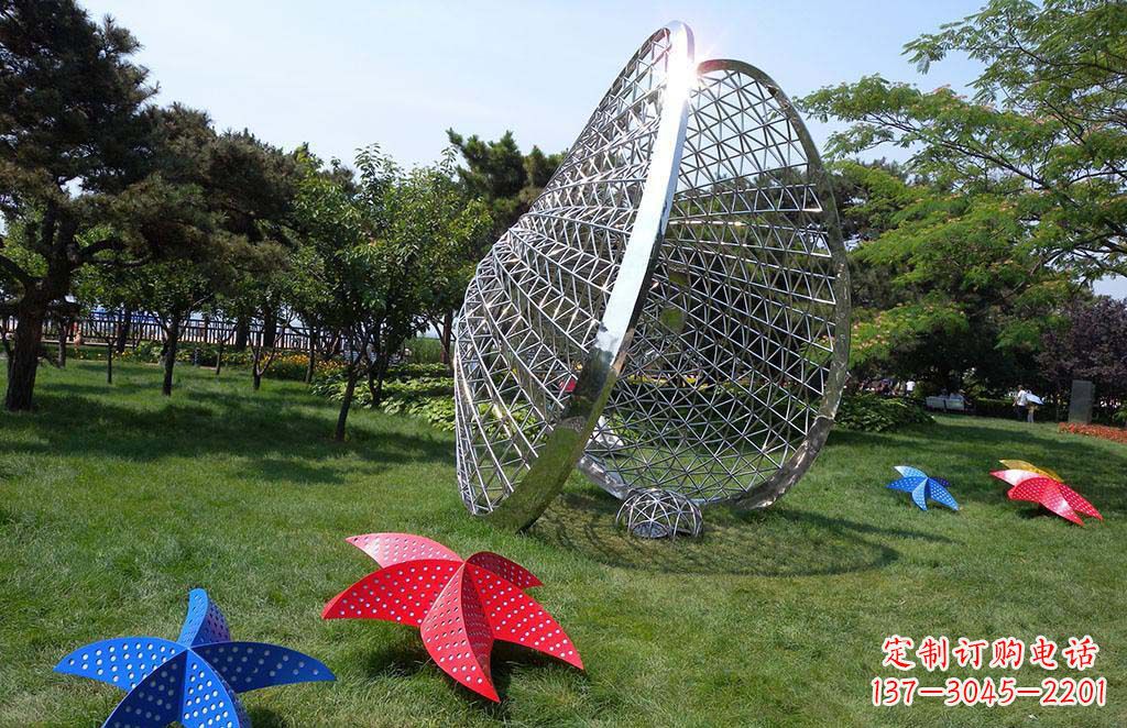 内江精美不锈钢贝壳海星景观雕塑