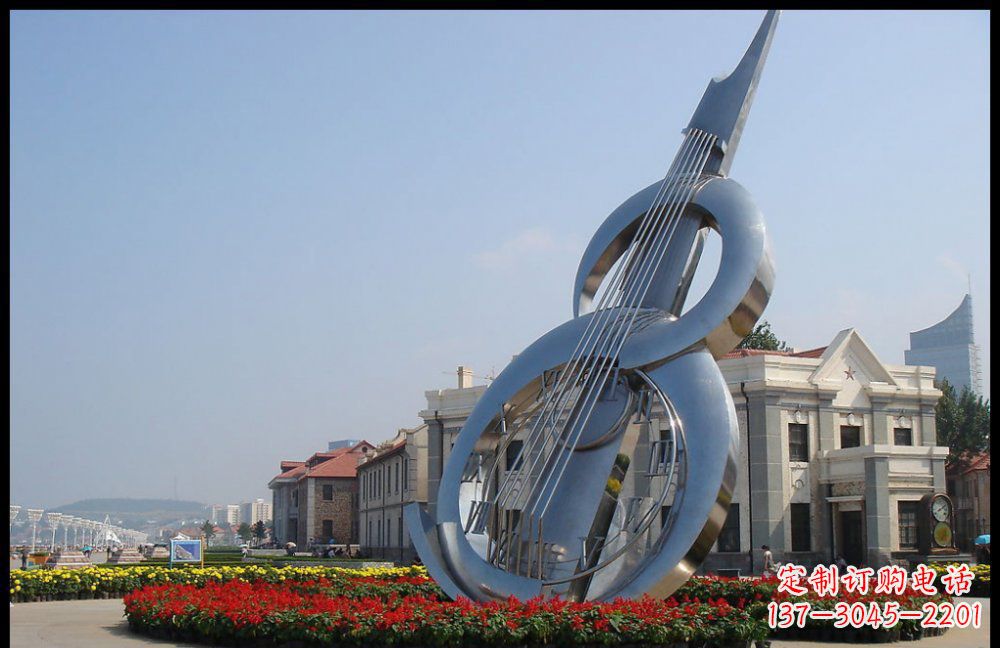 内江YFZD-001不锈钢抽象大提琴雕塑