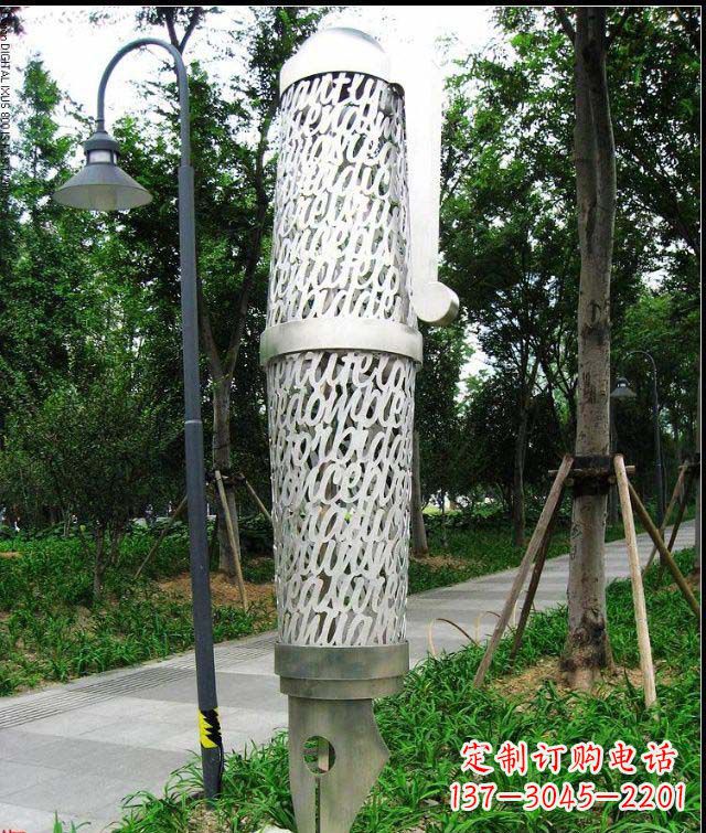 内江公园和空间绚丽抽象钢笔雕塑