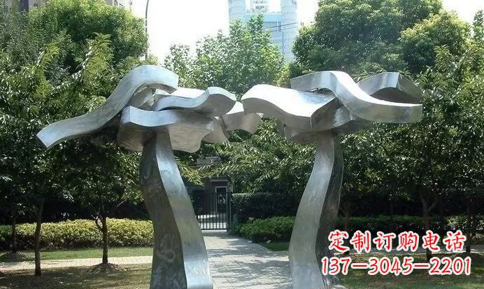 内江公园不锈钢抽象拱门雕塑22