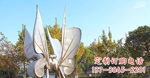内江英伦风格精致不锈钢抽象蝴蝶雕塑