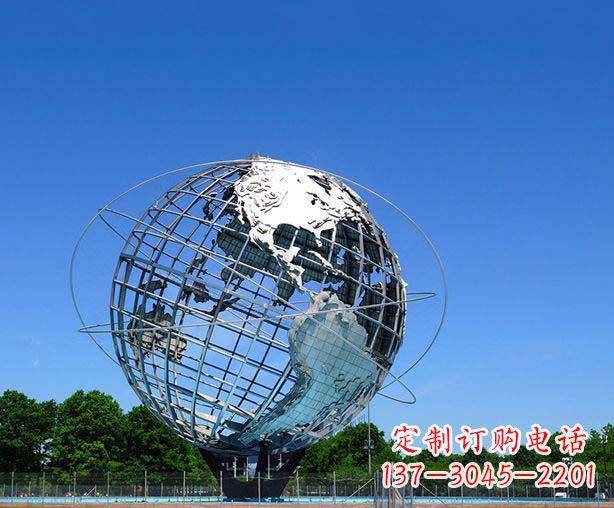 内江不锈钢地球仪摆件雕塑