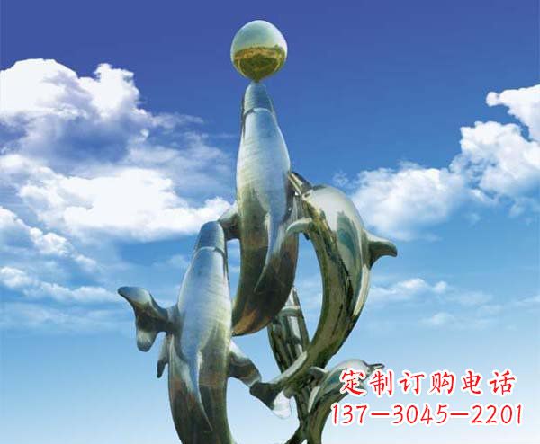 内江有定制|不锈钢|大型海豚雕塑