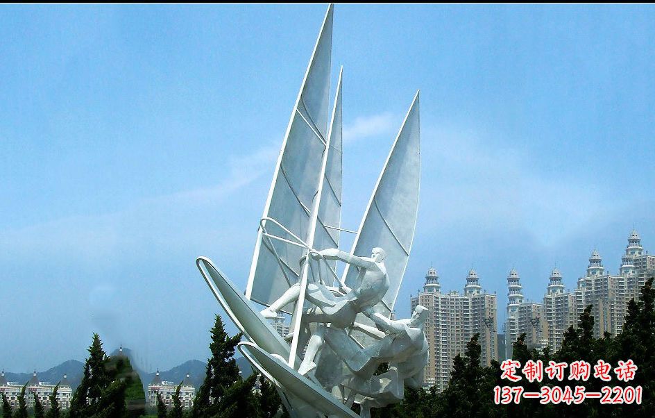 内江不锈钢帆船比赛雕塑