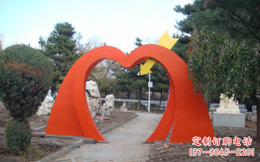 内江高雅大气的不锈钢拱门雕塑