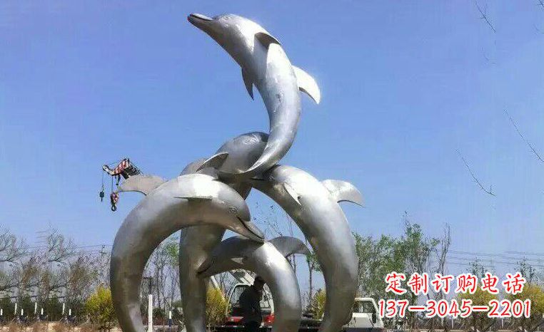 内江品质精美的不锈钢海豚雕塑