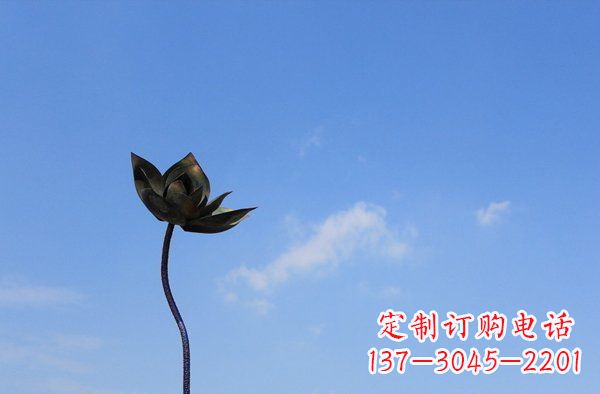 内江公园不锈钢荷花雕塑