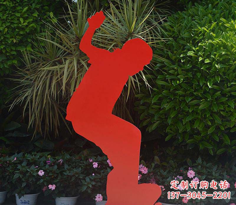 内江不锈钢男孩滑板雕塑