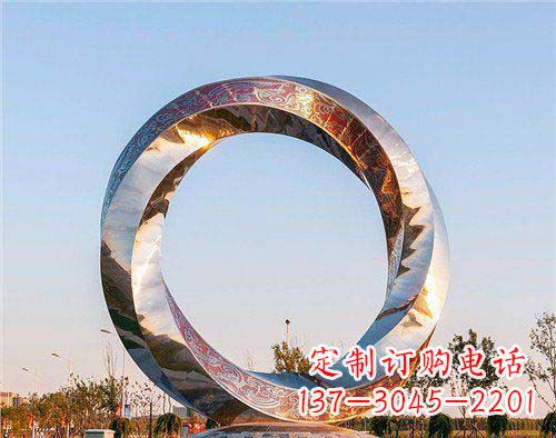 内江精美的不锈钢圆环景观雕塑
