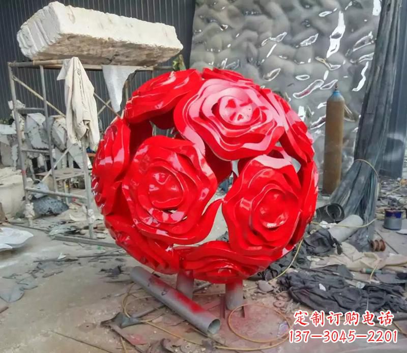 内江优雅柔美的玫瑰雕塑