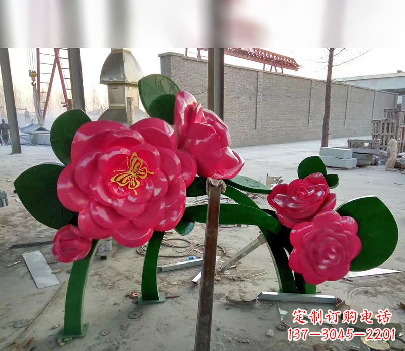 内江中领雕塑花朵般精美的不锈钢牡丹雕塑