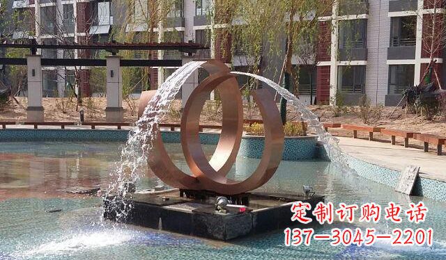 内江高贵典雅的不锈钢喷泉雕塑