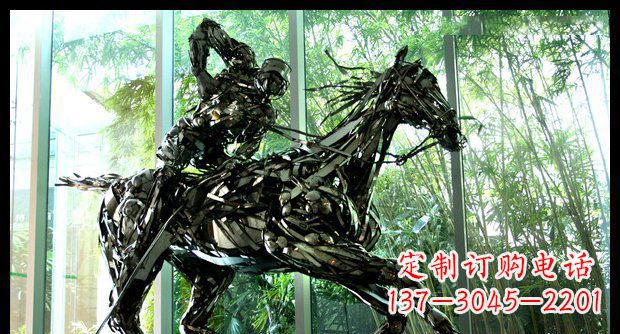 内江高品质不锈钢骑马雕塑