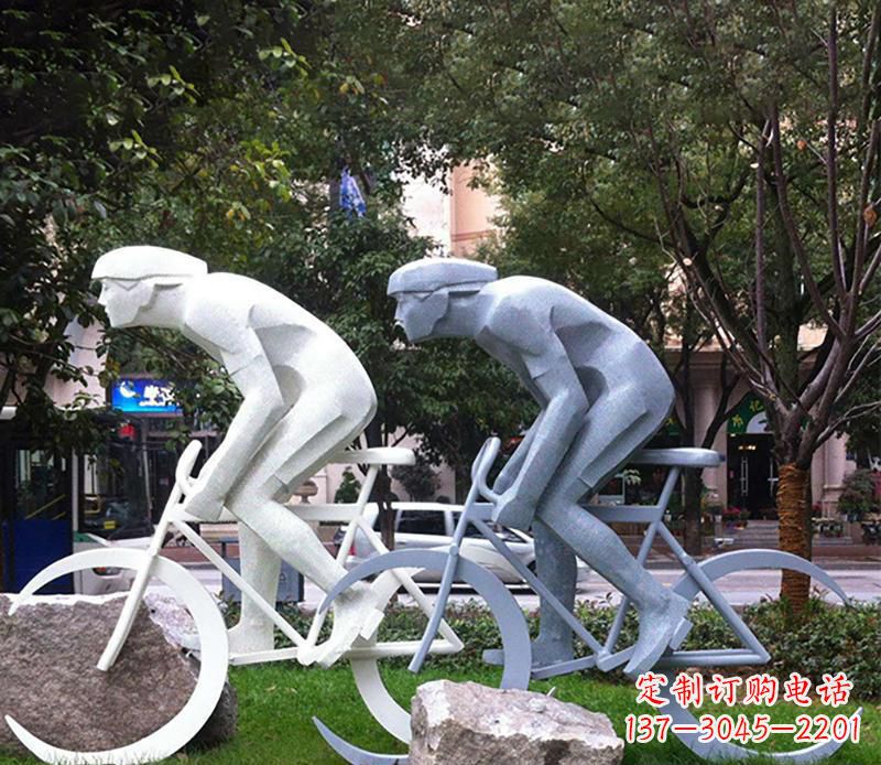 内江装饰型不锈钢骑自行车雕塑