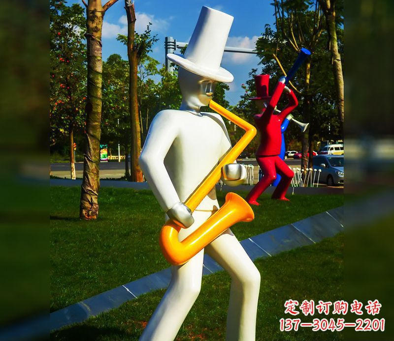 内江精美的萨克斯不锈钢雕塑