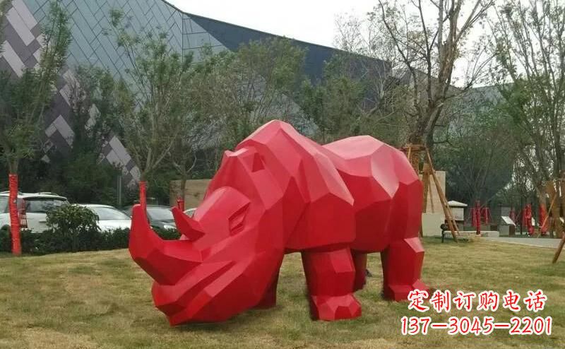 内江摩洛哥高端不锈钢犀牛雕塑