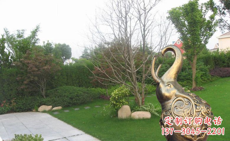 内江公园装饰用铜制小象雕塑