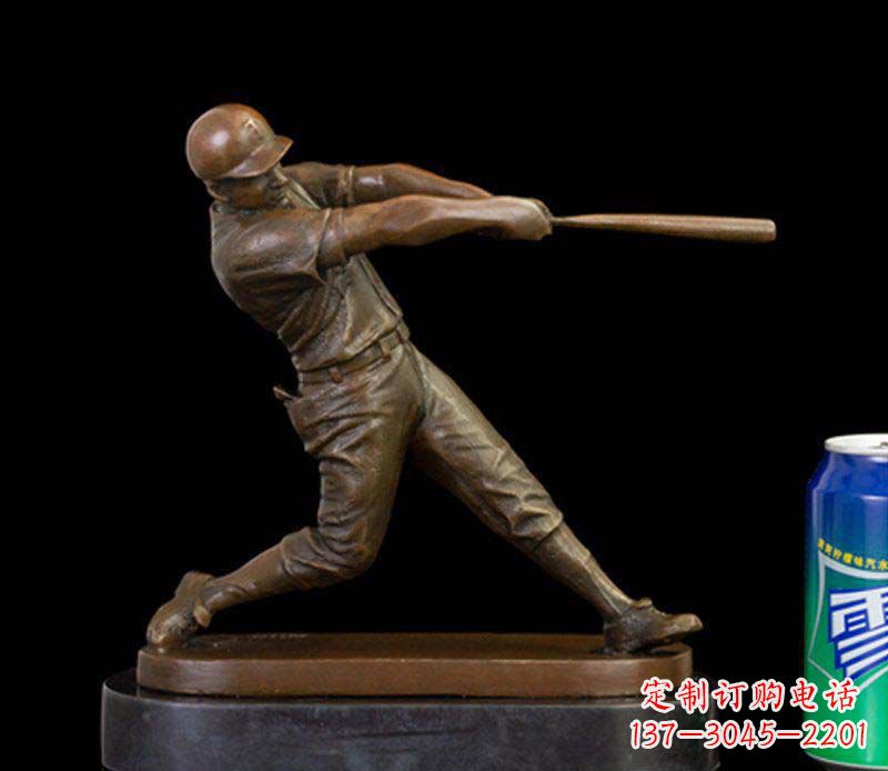 内江风采动人的人物铜雕棒球雕塑