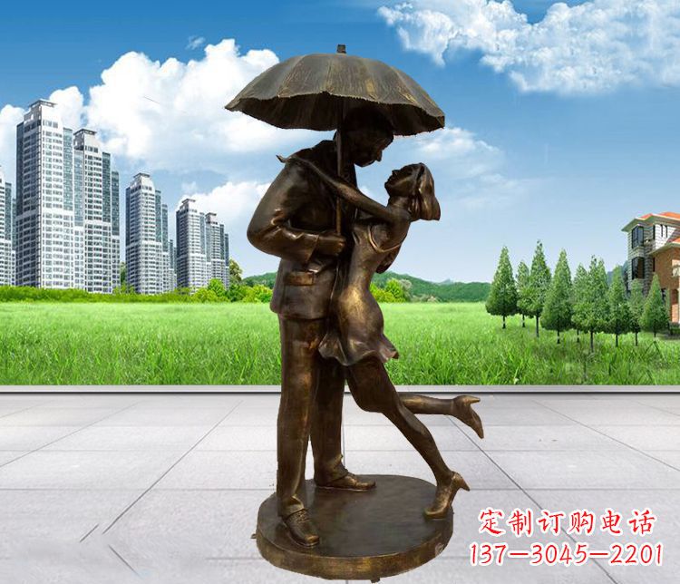 内江情侣铜雕,浪漫定制