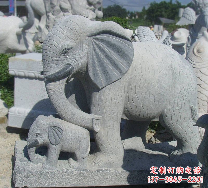 内江公园大理石大象雕塑