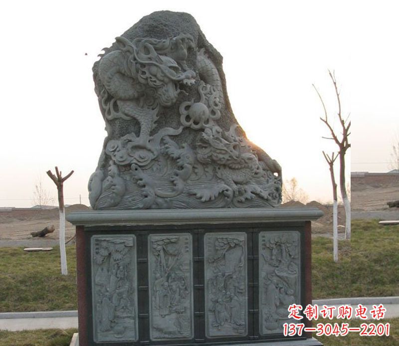 内江精美的大理石龙雕塑