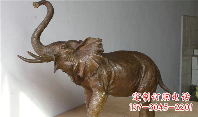 内江公园大象招财动物铜雕 (3)