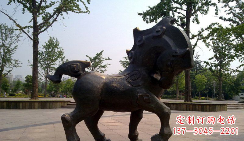 内江中领雕塑灵动小马铜雕