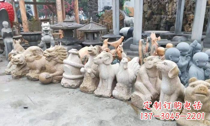 内江十二生肖动物雕塑