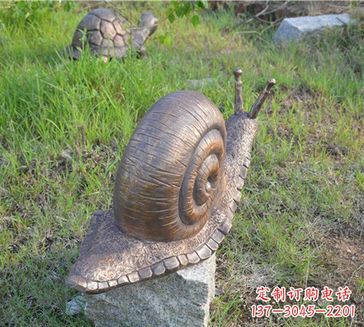 内江全新玻璃钢材质仿真铜蜗牛雕塑