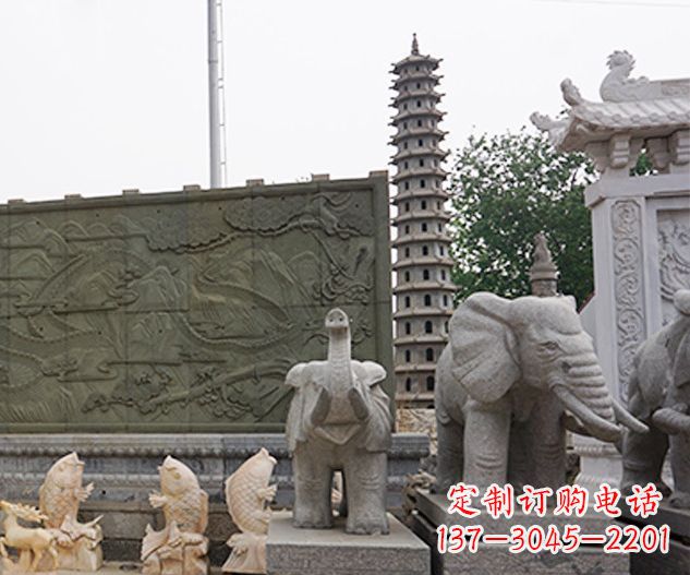 内江艺术级大象石雕