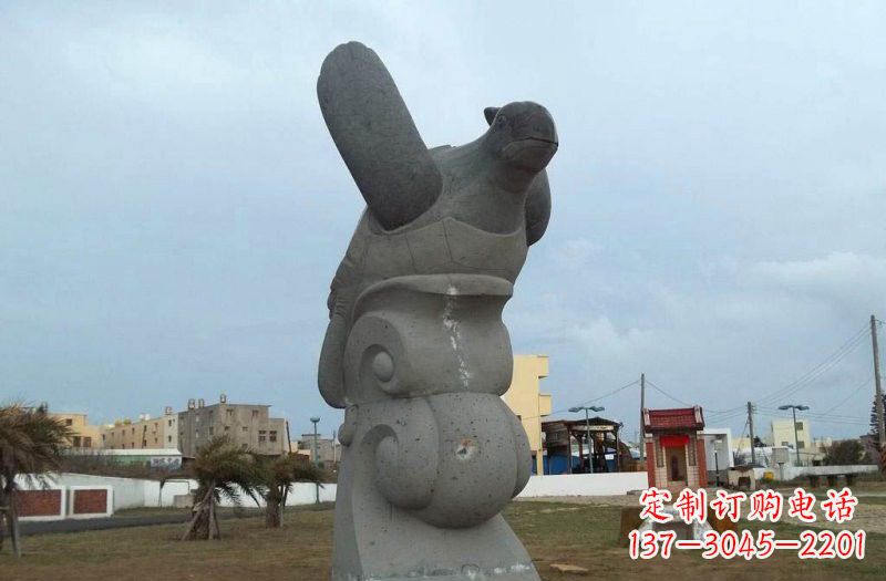 内江公园动物海龟石雕