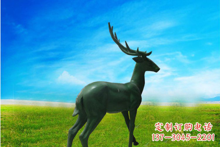 内江中领雕塑 | 公园动物梅花鹿铜雕