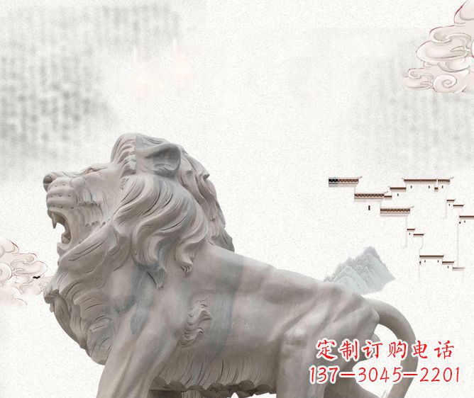 内江公园动物欧式石狮子雕塑