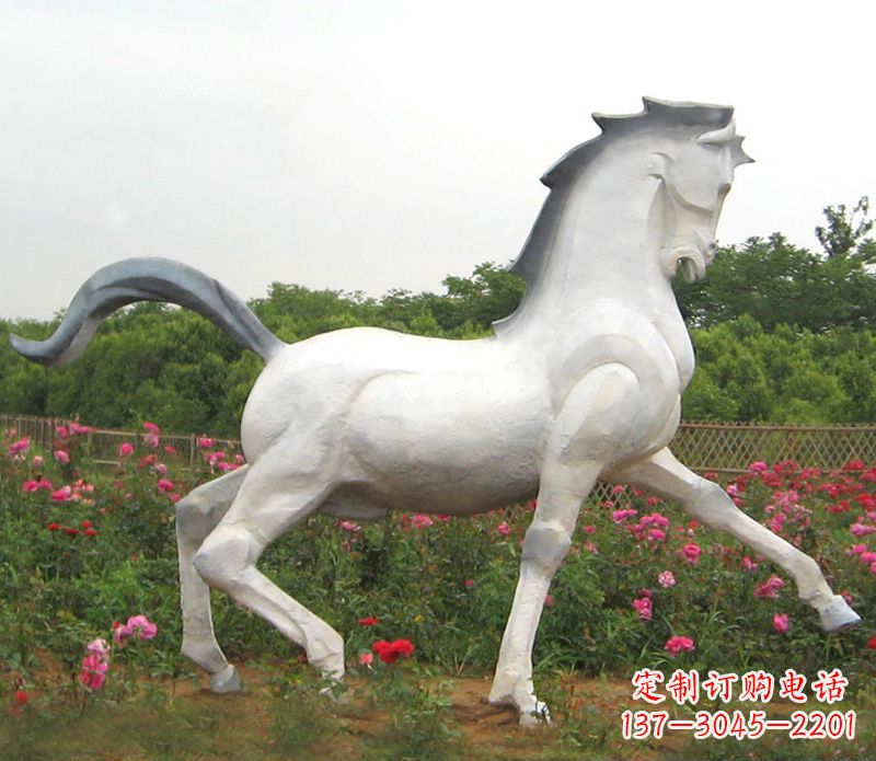 内江中领雕塑精致的动物石雕马